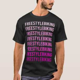 T-shirt Texte rose Vélo Freestyle Vélo