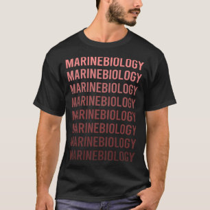 T-shirt Texte Rouge Biologie Marine Biologiste
