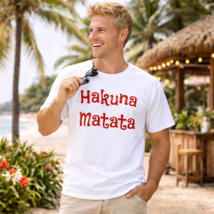 T-shirt Texte rouge de Hakuna Matata