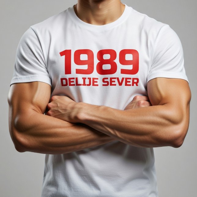 T-shirt Texte Rouge Delije Sever 1989 (Créateur téléchargé)
