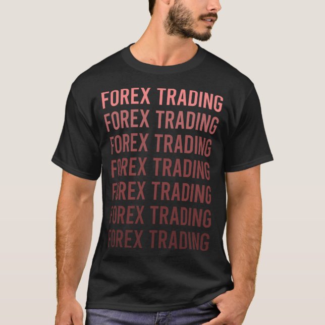 T-shirt Texte Rouge pour Trader le Forex (Devant)