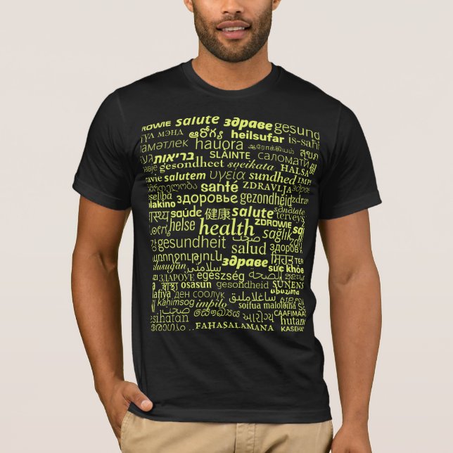 T-Shirt Texte Santé Choisissez la Couleur (Devant)