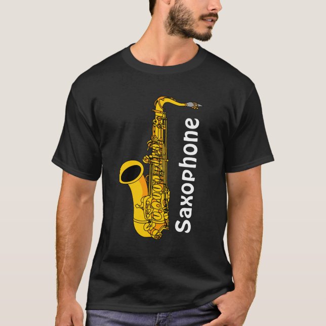T-shirt Texte saxophone (Devant)