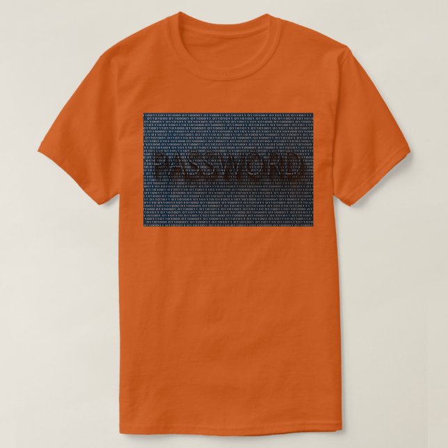 T-shirt Texte secret du mot de passe (Design devant)
