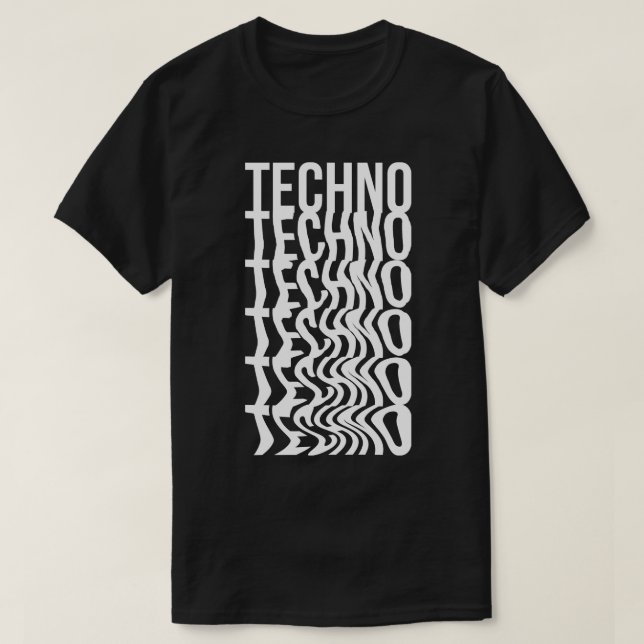 T-shirt texte techno 1 (Design devant)