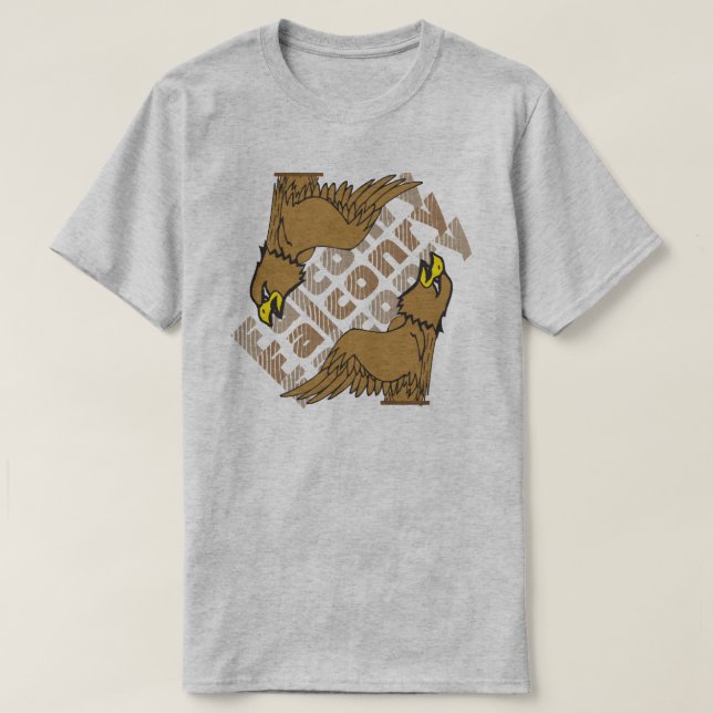 T-shirt Texte triple de fauconnerie (Design devant)