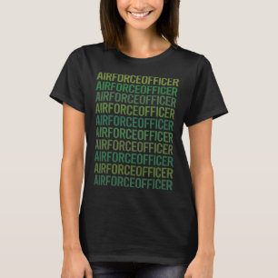 T-shirt Texte vert - Officier de l'armée de l'air