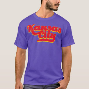 T-shirt Texte vintage de la ville de Kansas