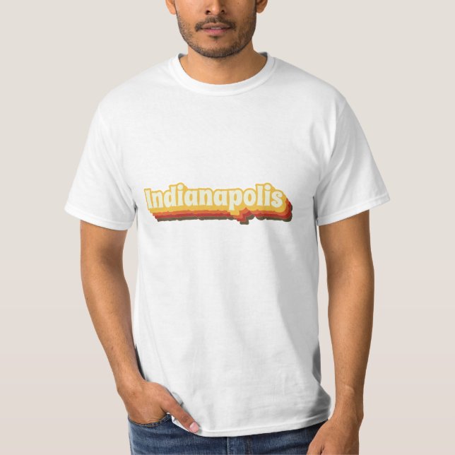 T-shirt Texte Vintage rétro d'Indianapolis (Devant)