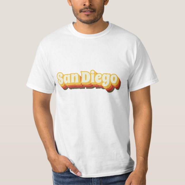T-shirt Texte Vintage San Diego Retro (Devant)