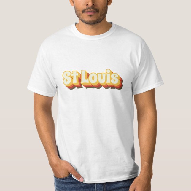 T-shirt Texte Vintage St Louis Retro (Devant)