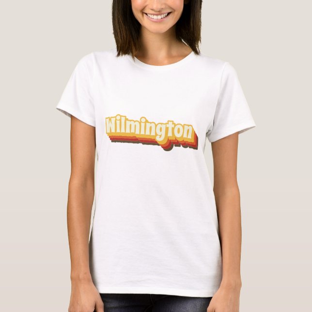 T-shirt Texte Vintage Wilmington Retro (Devant)