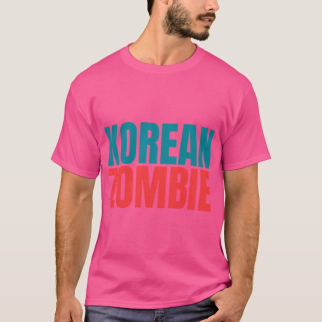 T-shirt Texte zombie coréen gras (Devant)