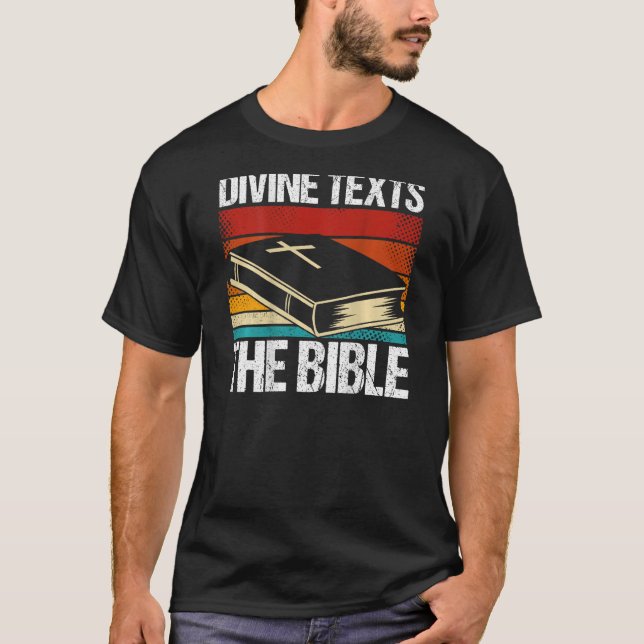 T-shirt Textes divins La Bible Arrière-plan Bible (Devant)