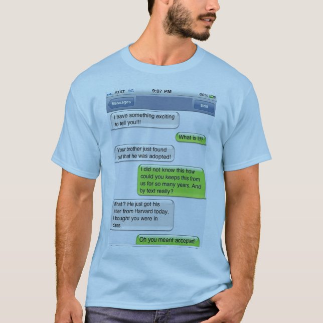 T-SHIRT TEXTES DRÔLES D'AUTOCORRECT (Devant)