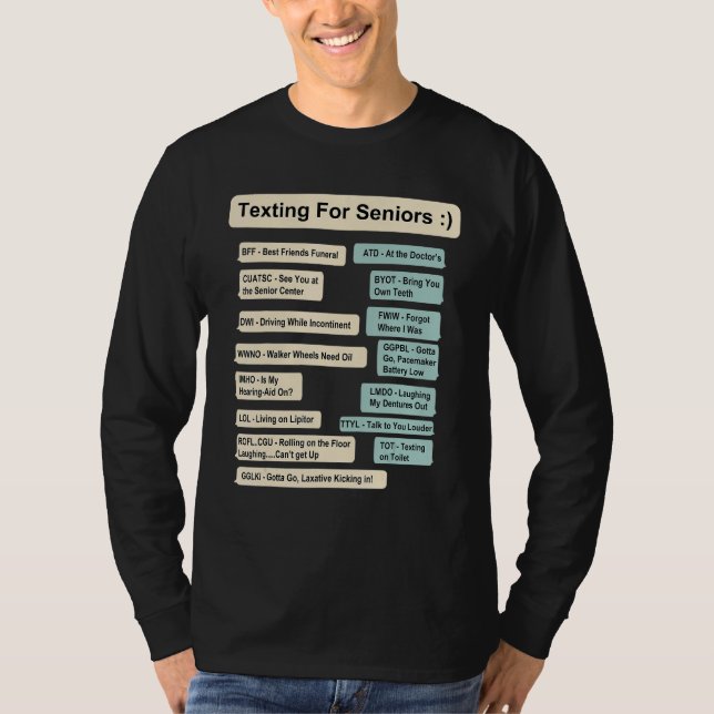 T-shirt Textes Pour Le Code De Textes Pour Les Personnes Â (Devant)