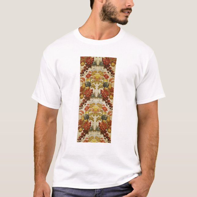 T-shirt Textile avec un motif floral de répétition (Devant)