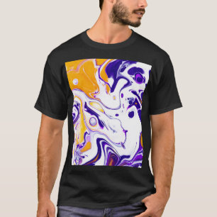 T-shirt Texture d'art fluide : peintures tourbillonnantes.