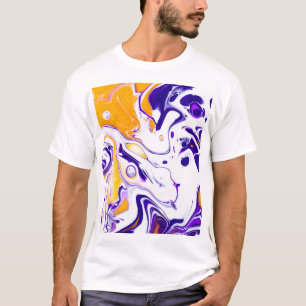 T-shirt Texture d'art fluide : peintures tourbillonnantes.
