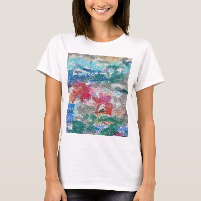 T-shirt Texture de crayons (Devant)