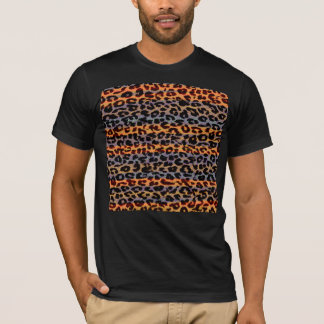 T-shirt Texture de fourrure de léopard motif rétro