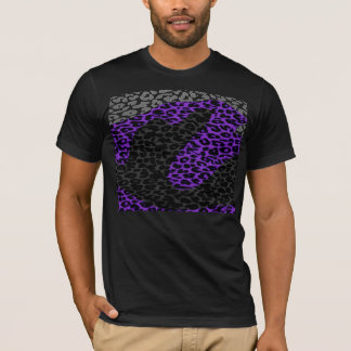 T-shirt Texture de fourrure de léopard motif rétro