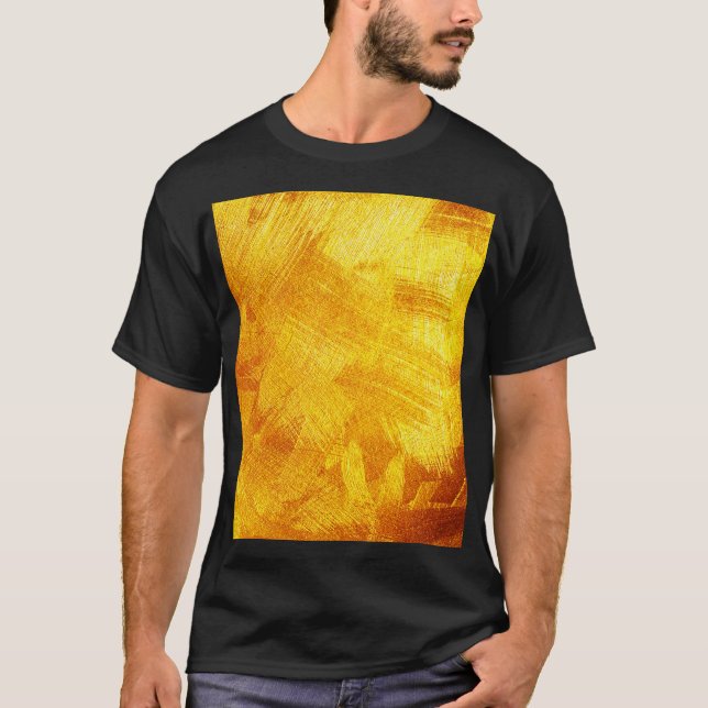 T-shirt Texture dorée luxueuse, arrière - plan abstrait. (Devant)