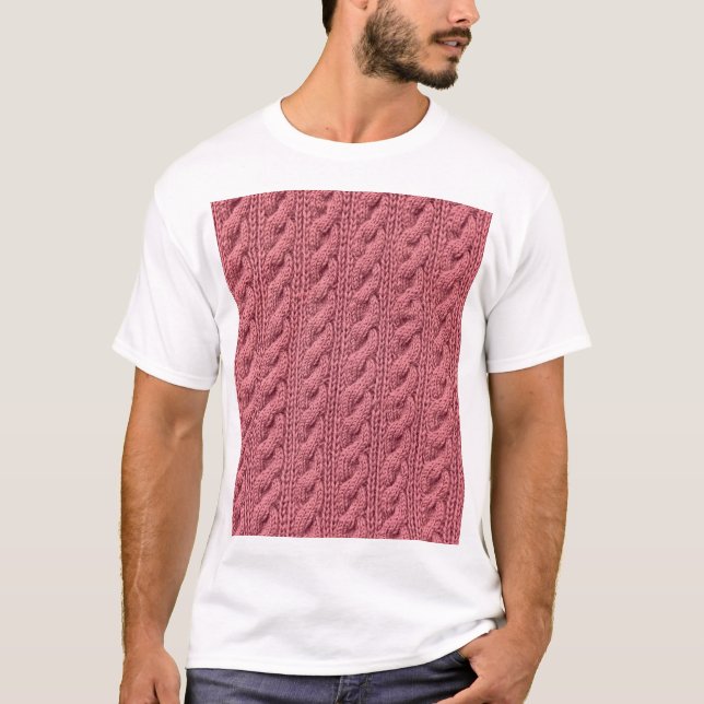 T-shirt Texture du pull : Motif de gros plan détaillé (Devant)