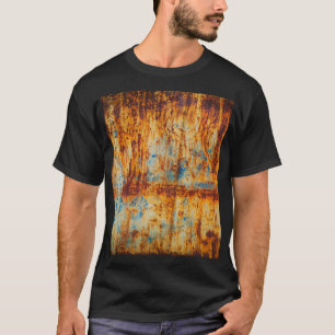 T-shirt Texture métallique bleu rouillé