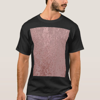 T-shirt Texture or métallique, quartz rose.