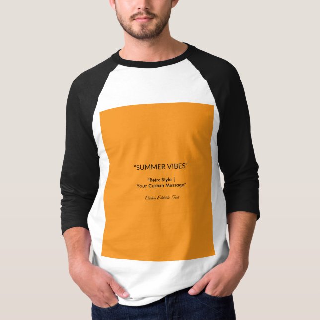 T-shirt Texture Orange Rétro – Art pour l'ambiance estival (Devant)