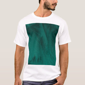 T-shirt Texture Vintage de plumes vert foncé