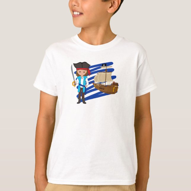 T-shirt Thaddeus et son bateau -T-shirt garçon (Devant)