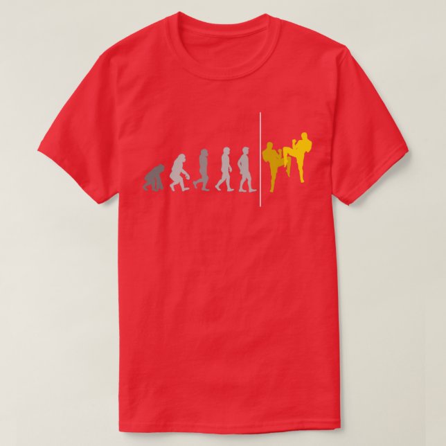 T-shirt Thai Boxing Evolution Kick Boxing Muay Thai (Design devant)