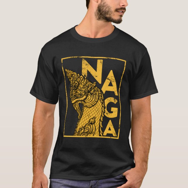 T-shirt Thai Phaya Naga Dragon de mer Laos Laos Naga Payan (Devant)
