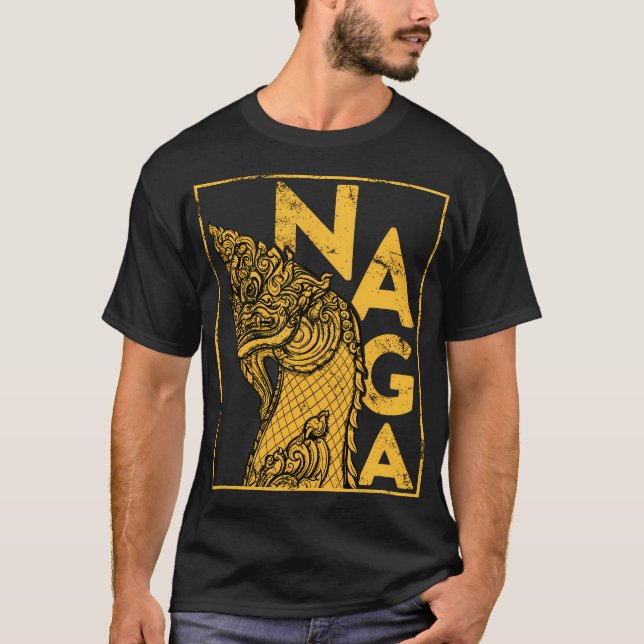 T-shirt Thai Phaya Naga Dragon de mer Laos Laos Naga Payan (Devant)