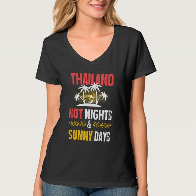 T-shirt Thailand Nights Party Vacation Quote (Devant)