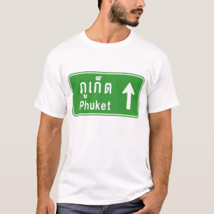 T-shirt ⚠ thaïlandais de poteau de signalisation de rou