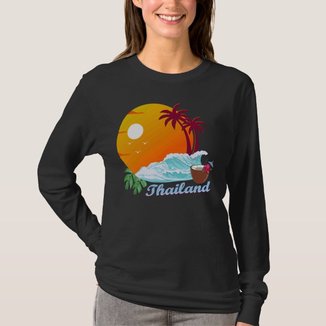 T-shirt Thaïlande Beach Palms Koh Samui Bangkok So (Devant)