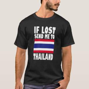 T-shirt Thaïlande Drapeau design Si perdu envoyez-moi envo
