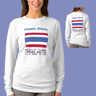 T-shirt Thaïlande et Drapeau Thaïlandais Bleu Personnalisa