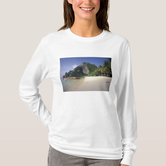 T-shirt Thaïlande, mer d'Andaman, île de Ko Phi Phi, plage (Devant)