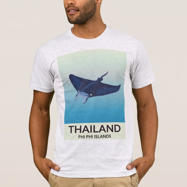 T-shirt Thaïlande Phi Phi Islands poster Voyage (Devant)