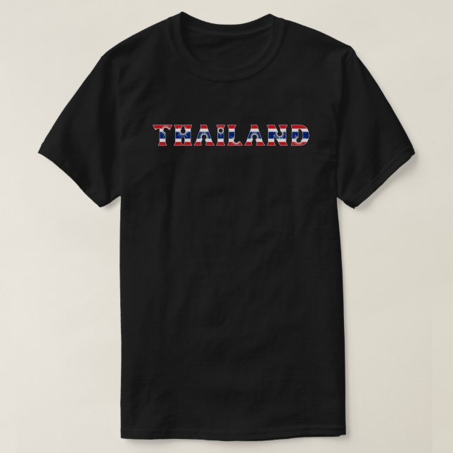T-shirt THAÏLANDE Spécial Personnalisable Tourisme noir (Design devant)