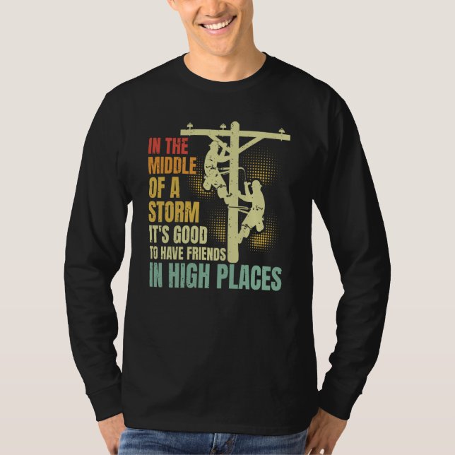 T-shirt Thank A Lineman Quote Electrical Lineman Electrici (Devant)