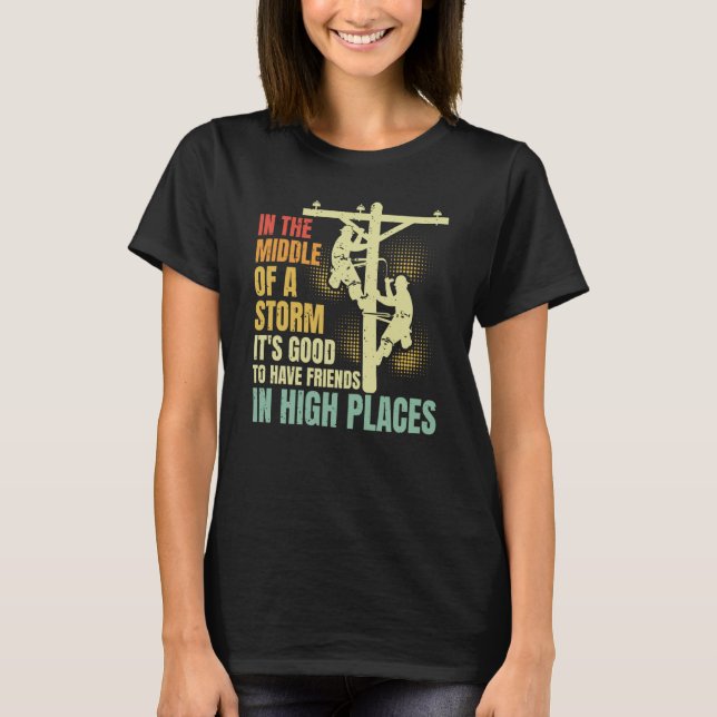 T-shirt Thank A Lineman Quote Electrical Lineman Electrici (Devant)