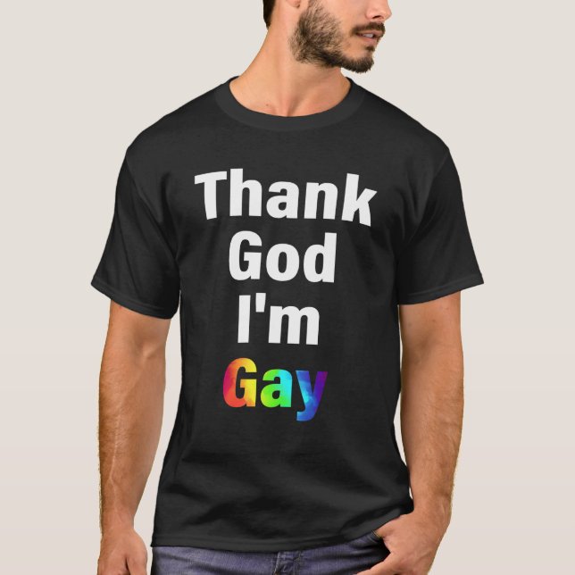 T-shirt Thank God I'm Gay LGBT (Devant)