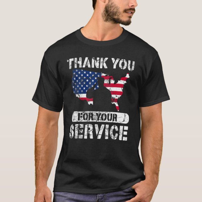 T-shirt Thank You For Your Service Patriotic Veterans Day_ (Devant)
