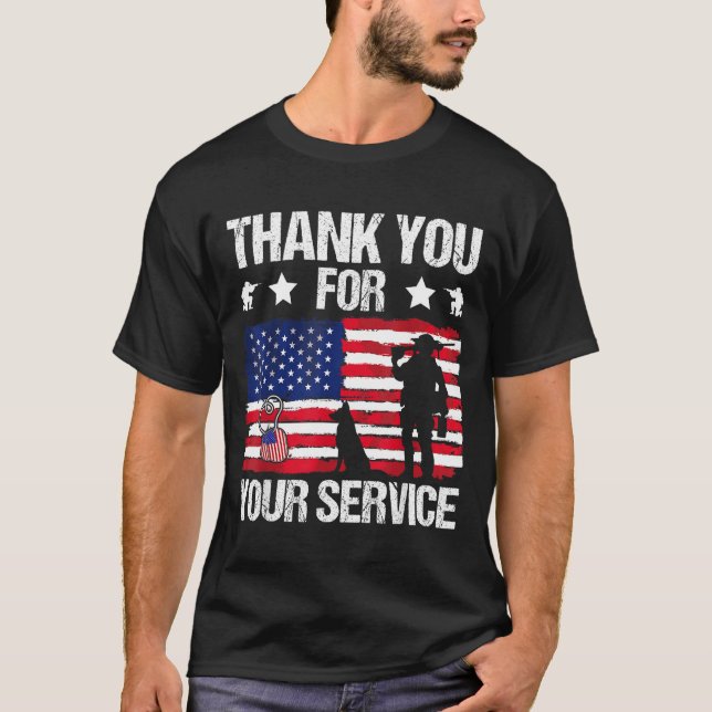 T-shirt Thank You For Your Service Veterans Belgian Malino (Devant)
