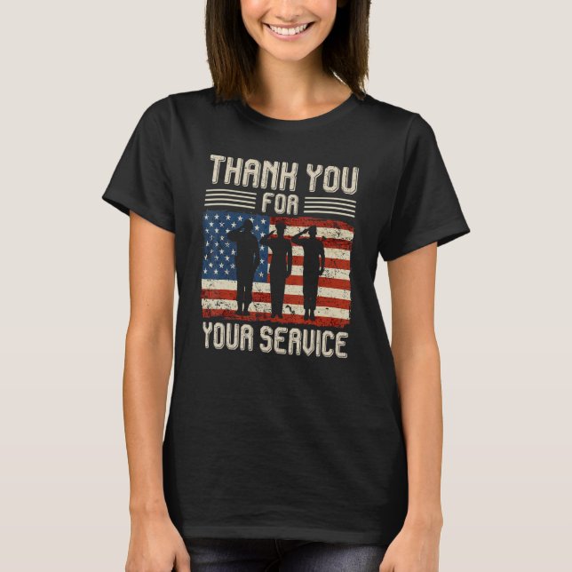 T-shirt Thank you for your services Patriotic - veterans d (Devant)
